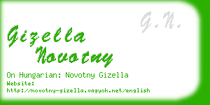 gizella novotny business card